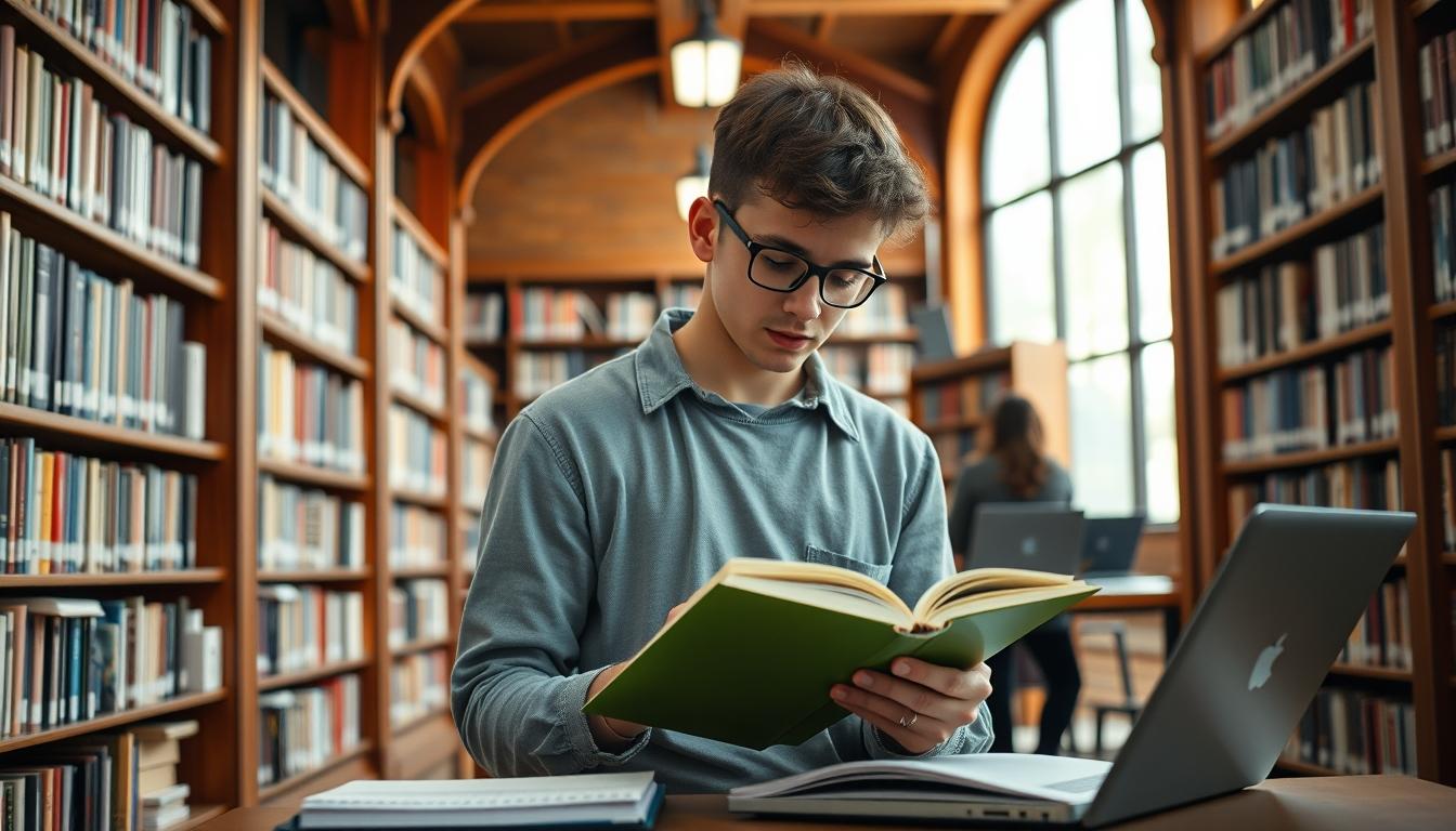 Student developing practical and academic skills